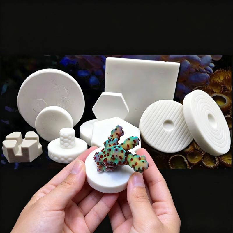 Coral Frag Plug - قاعدة سيراميك SPS لزراعة الشعاب المرجانية،
