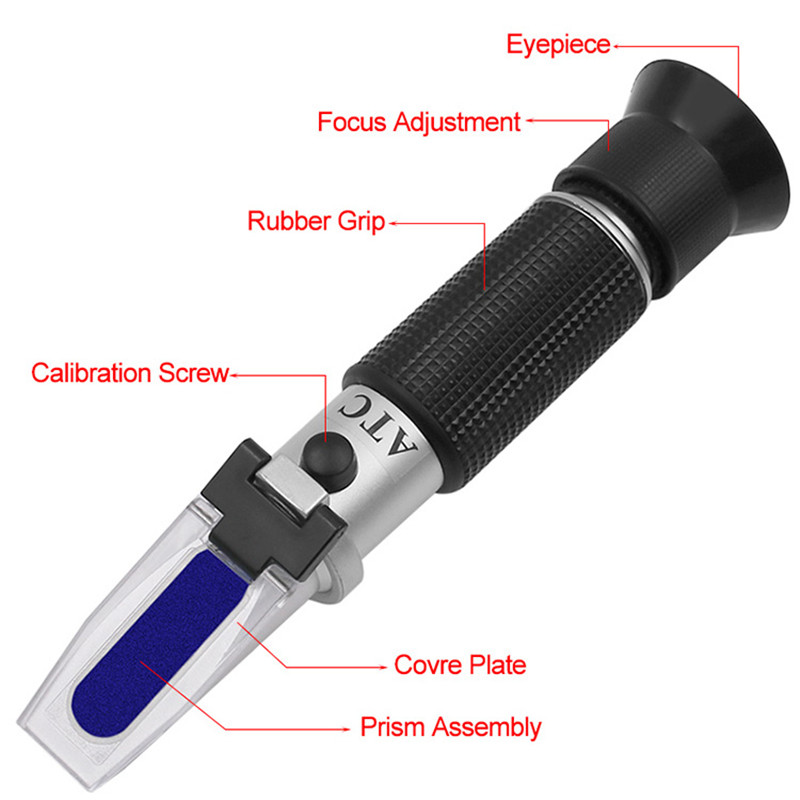 مقياس انكسار بركس للسكر ، أداة - مراجعة Refractometer Salinity وسعره