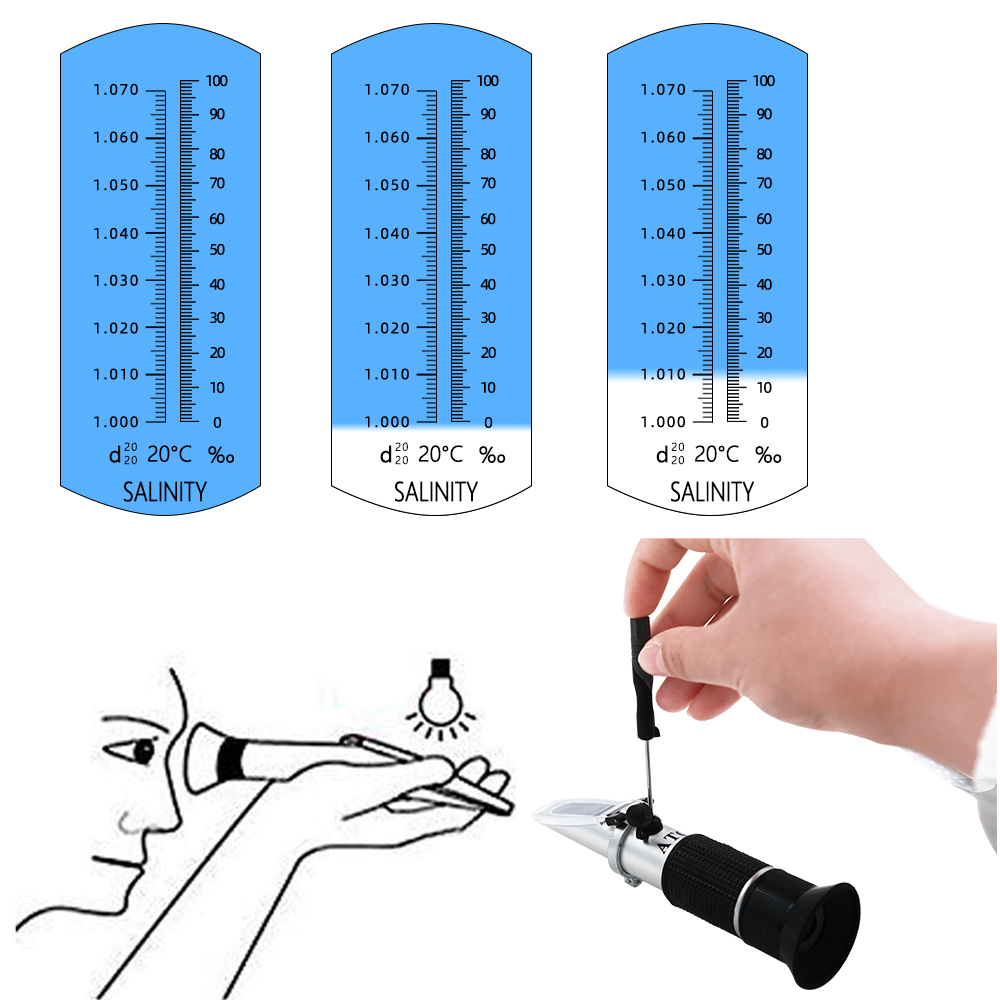 مقياس انكسار الملوحة المحمول ل - مراجعة Refractometer Salinity وسعره
