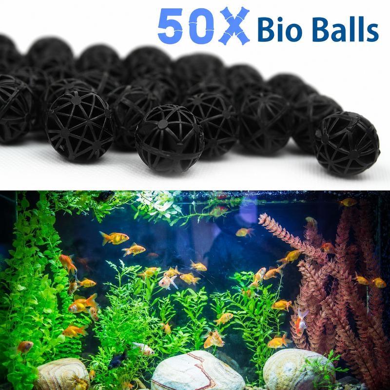 50 قطعة من كرات الفلتر البيولو - مراجعة Marine Aquarium Filter Media وسعره
