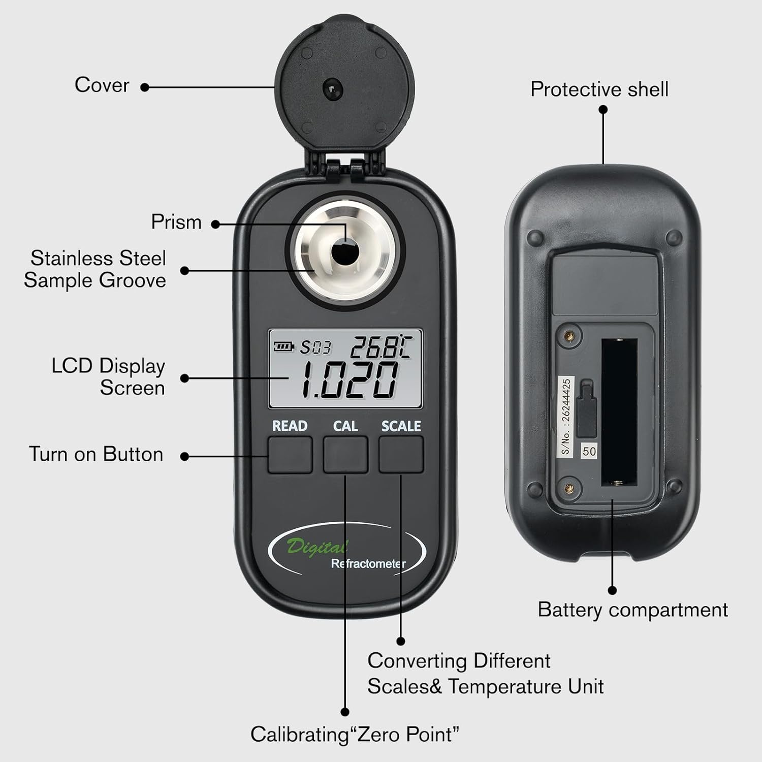مقياس انكسار رقمي لقياس الملوح - مراجعة Refractometer Salinity وسعره