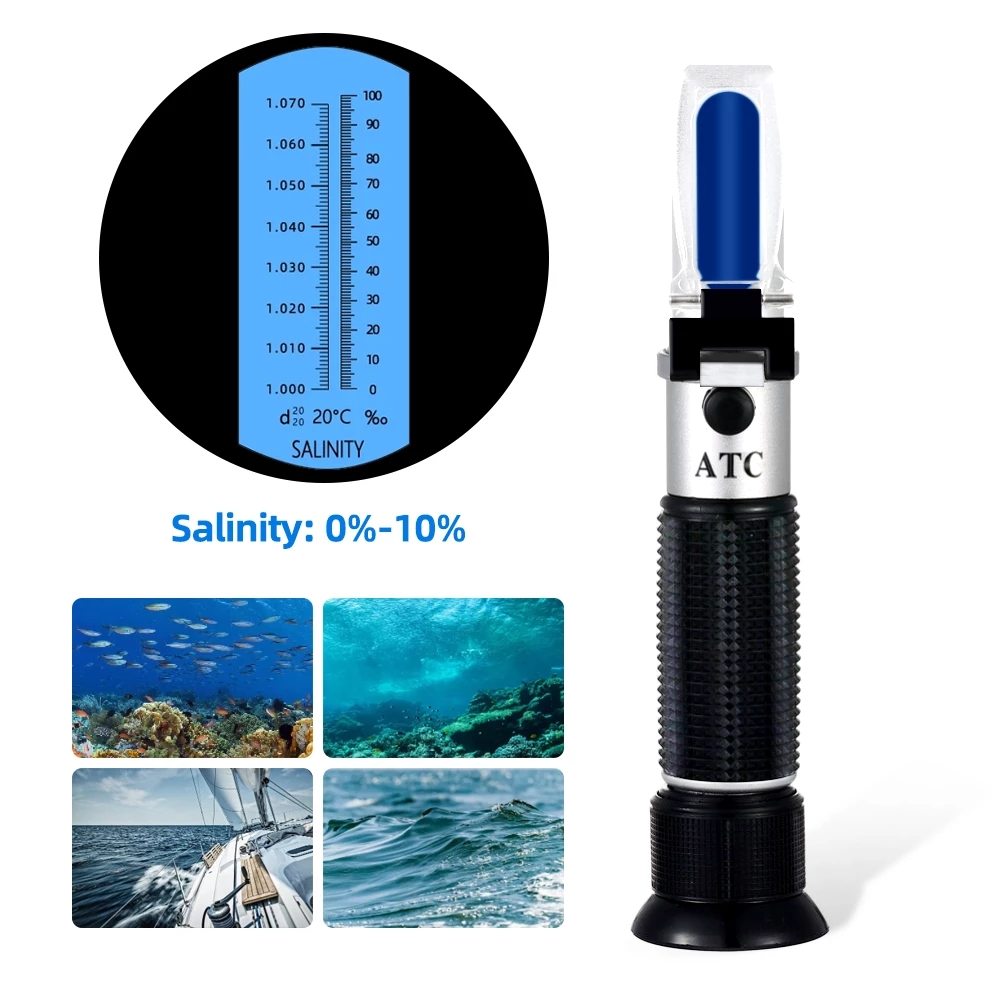 مقياس انكسار الملوحة 0-10% 1.0 - مراجعة Refractometer Salinity وسعره