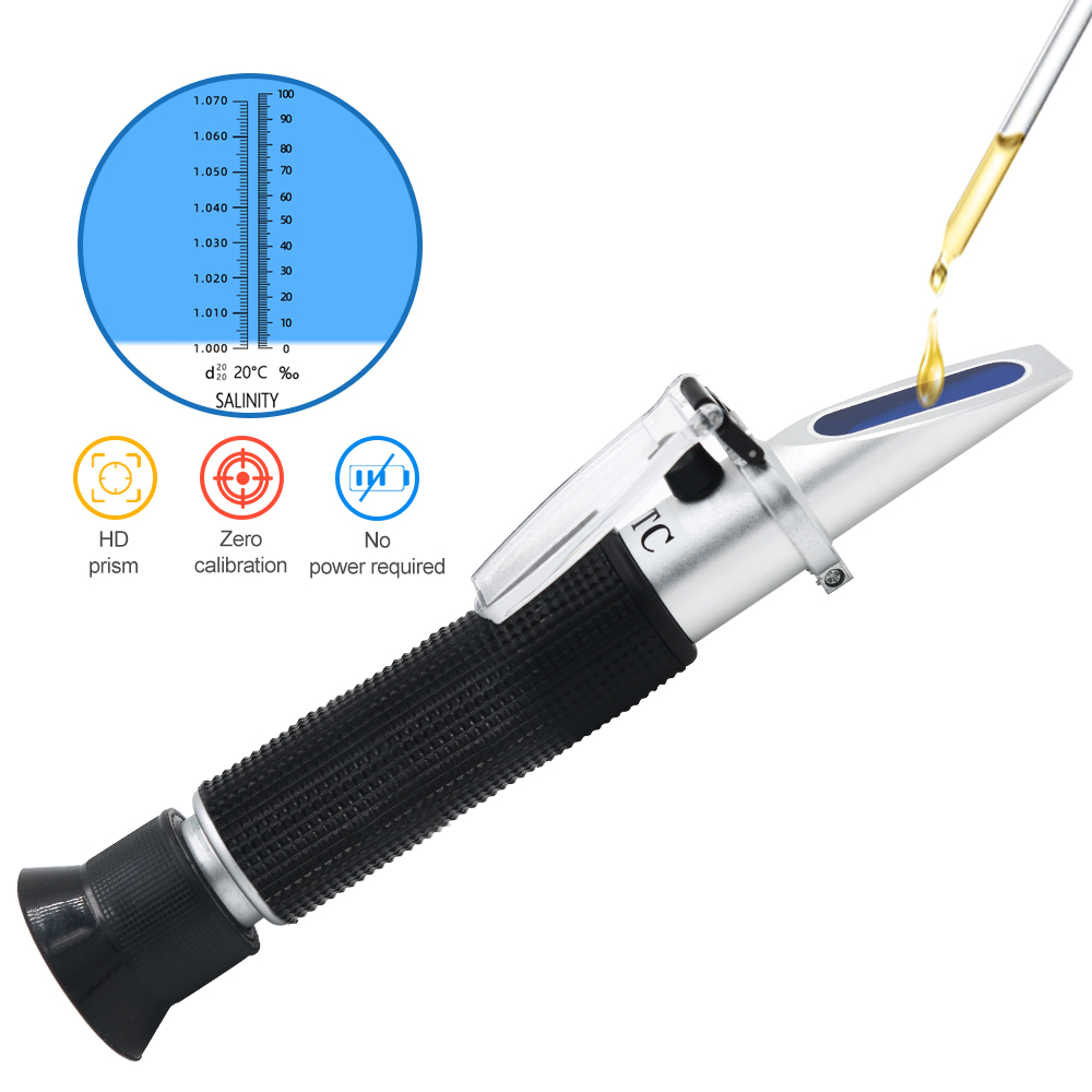 مقياس انكسار الملوحة المحمول 0 - مراجعة Refractometer Salinity وسعره